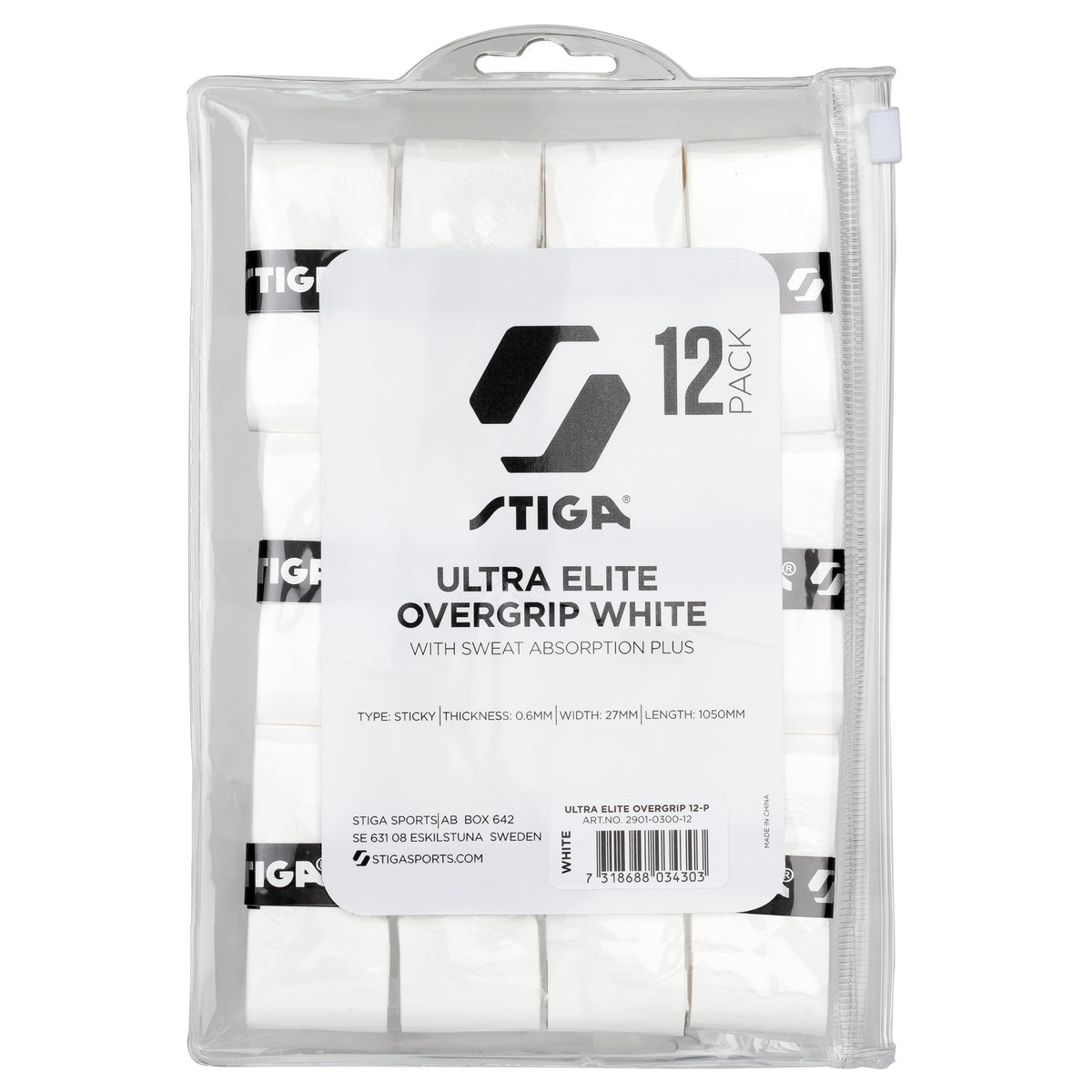 Ultra Elite Surgrips Blanc 12-PACK