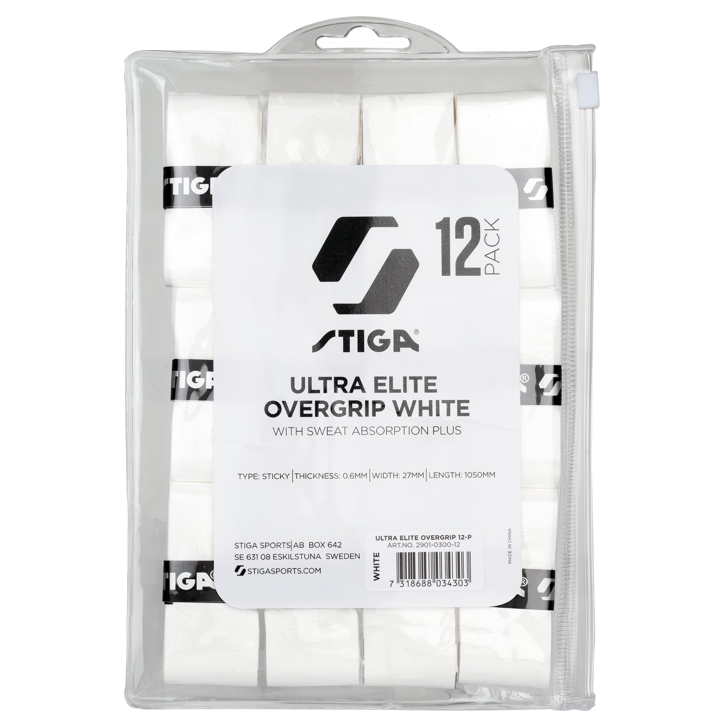Ultra Elite Surgrips Blanc 12-PACK
